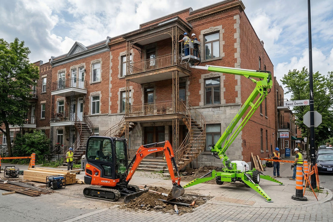 Contractor-grade tool rentals in Montreal including floor sanders scaffolding and mixers